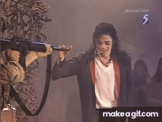 Michael Jackson Lowering a Gun